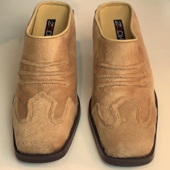 Zodiac Western Style Suede Mules Size 6 - Picture 1 of 7